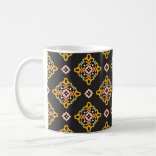 Caneca De Café Padrão Geométrico Invisível. design de textura