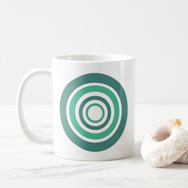 Caneca De Café Padrão Geométrico Mandala (Com Donut)