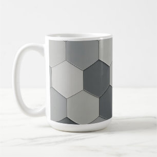 Caneca De Café Padrão Geométrico Moderno de Azulejo Hexagonal