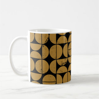 Caneca De Café Padrão geométrico monocromático sem costura em Esc