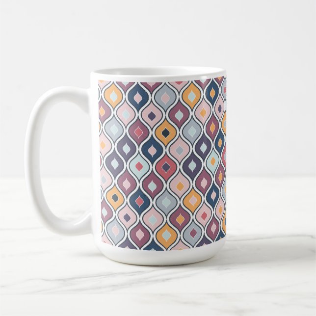Caneca De Café Padrão geométrico sem costura abstrato (Esquerda)