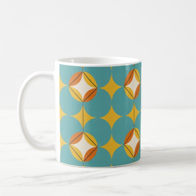 Caneca De Café Padrão geométrico sem costura abstrato moderno com (Esquerda)