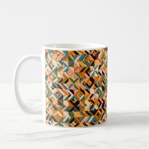 Caneca De Café padrão geométrico sem costura abstrato na escand