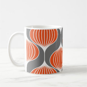Caneca De Café Padrão geométrico sem costura com linhas ondulad
