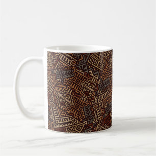 Caneca De Café Padrão geométrico sem costura criado em etni de te