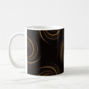 Caneca De Café Padrão geométrico sem costura de pontos de ouro