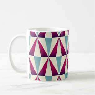 Caneca De Café Padrão geométrico sem costura do triângulo Vintage