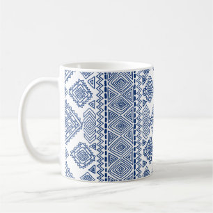 Caneca De Café Padrão geométrico sem costura étnica