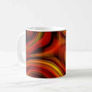 Caneca De Café Padrão Giratório Alaranjado e Amarelo