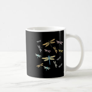 Caneca De Café Padrão Gráfico Colorido Vintage Dragonfly Natureza