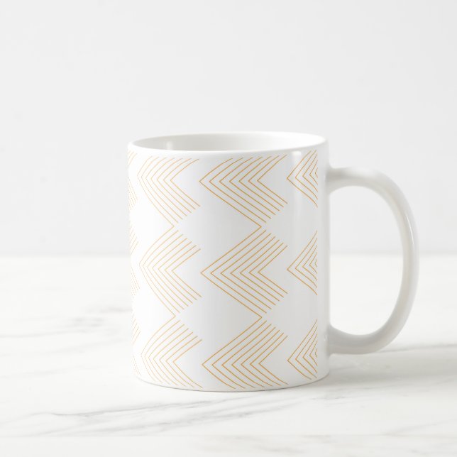 Caneca De Café Padrão gráfico de forma simples e moderno de seta  (Direita)