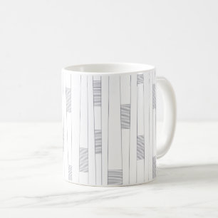 Caneca De Café Padrão gráfico de linha simples, mínimo e moder