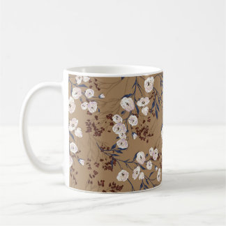 Caneca De Café Padrão gráfico uniforme elegante com ramificação r