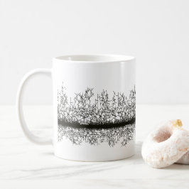 Caneca De Café Padrão grunge preto e branco