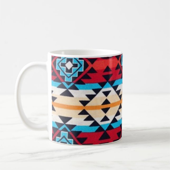 Caneca De Café Padrão Indígena Americana Nativa do Sudoeste (Esquerda)