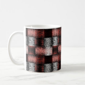 Caneca De Café Padrão legal de quadro de verificação preto e verm