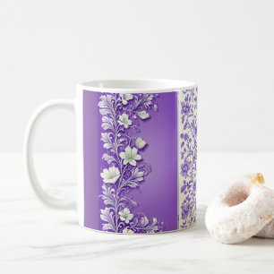 Caneca De Café Padrão Lilac Ornamental
