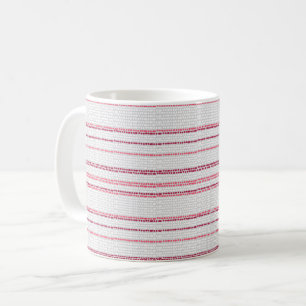 Caneca De Café Padrão listrado pontilhado.