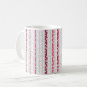 Caneca De Café Padrão listrado pontilhado.