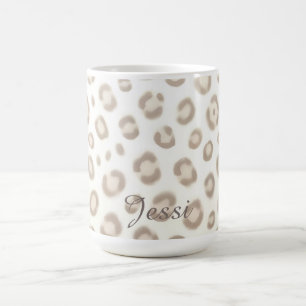 Caneca De Café Padrão Luxuoso de Animal Macio   Impressão de Anim