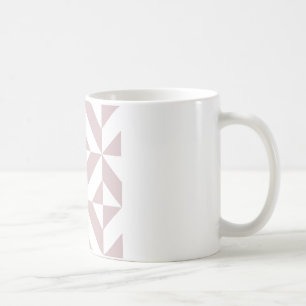 Caneca De Café Padrão Mauve Geométrico Deco Cube