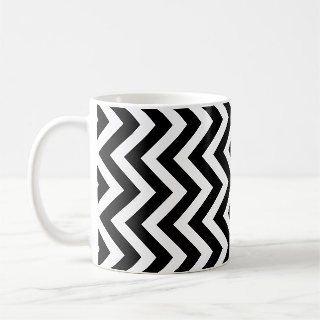 Caneca De Café Padrão médio vertical médio preto e branco (Esquerda)