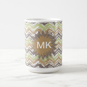 Caneca De Café Padrão Melon Brandy Scribble ZigZag