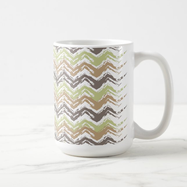 Caneca De Café Padrão Melon Brandy Scribble ZigZag (Direita)