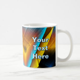 Caneca De Café Padrão Metálico Azul-Ouro 33