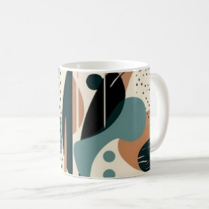 Caneca De Café Padrão mínimo de Abstrato sem costura - Geométrico