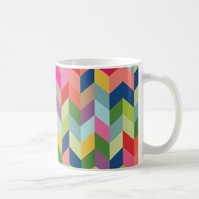 Caneca De Café Padrão Modern Herringbone (Direita)