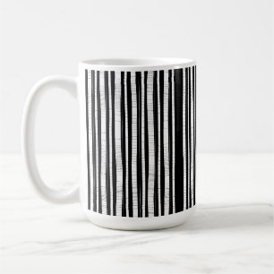 Caneca De Café Padrão Moderno de Listras Verticais