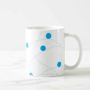 Caneca De Café Padrão moderno, divertido e fofo de bolas azuis