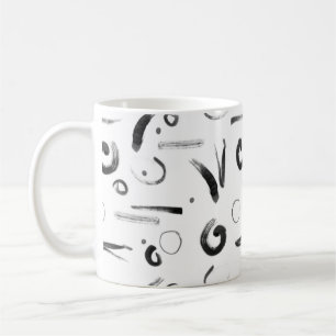 Caneca De Café Padrão moderno no estilo sumi-e