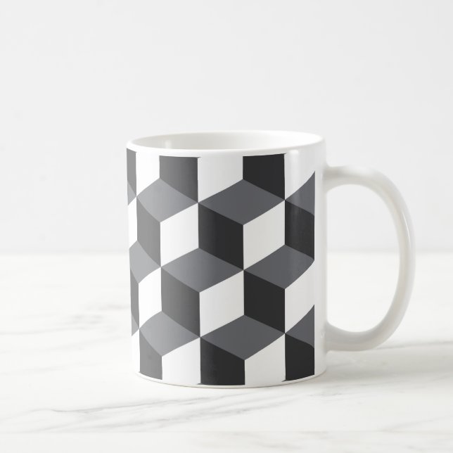Caneca De Café Padrão moderno, simples, arquitetônico urbano (Direita)