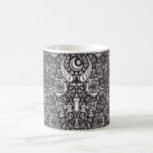 Caneca De Café Padrão monocromático gótico