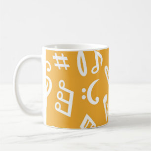 Caneca De Café Padrão musical