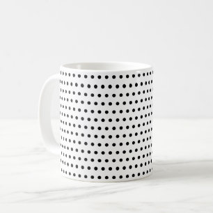 Caneca De Café Padrão na moda Preto E Branco, Pequenos Pontos