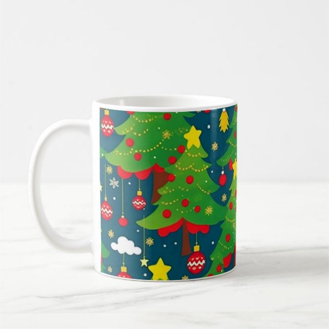 Caneca De Café Padrão Natal 2 - Mug de Café (Esquerda)