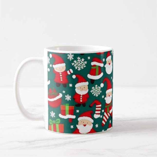 Caneca De Café Padrão Natal 6 - Mug de Café (Esquerda)