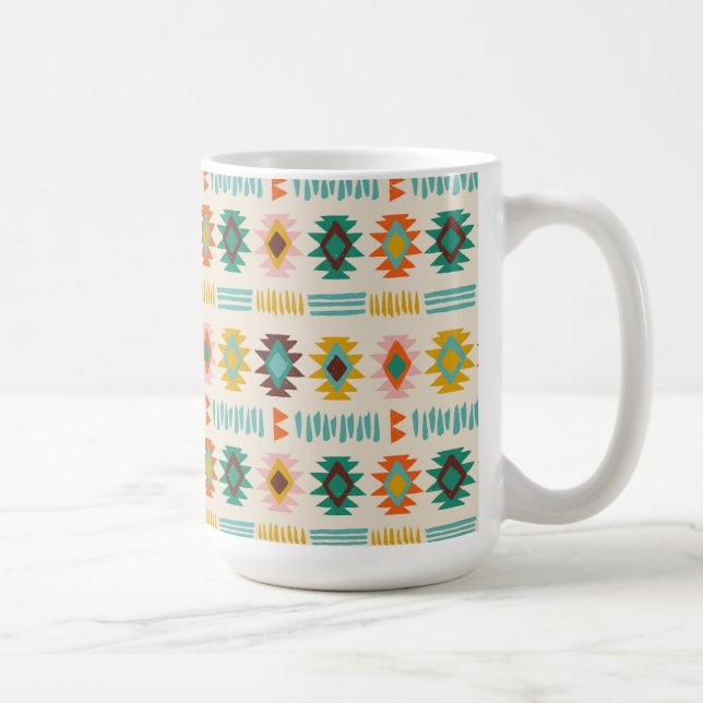 Caneca De Café Padrão Nativo Americano Navajo (Direita)