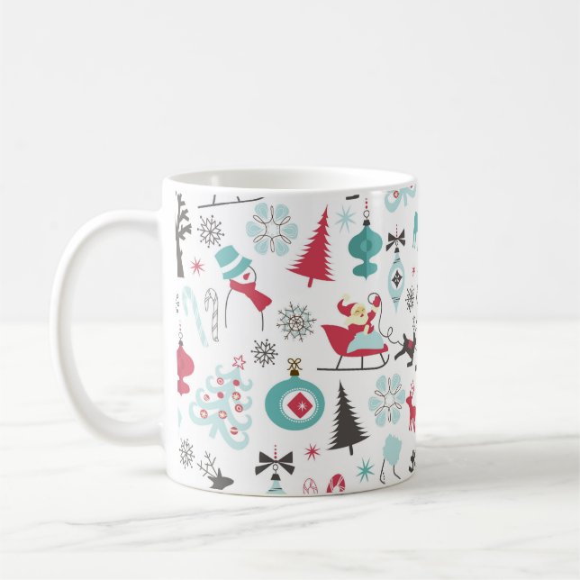 Caneca De Café Padrão Nórdico Natal (Esquerda)