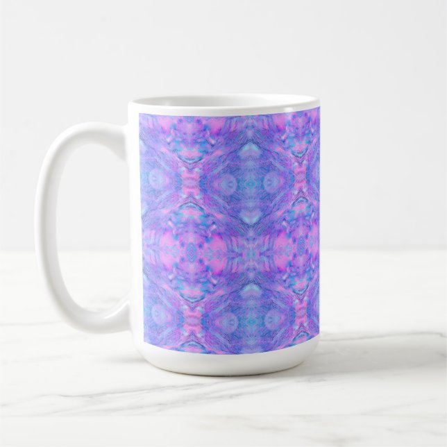 Caneca De Café Padrão Oriental Boho - Abstrato de Fantasia Mágica (Esquerda)