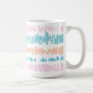Caneca De Café Padrão Pastel Batik