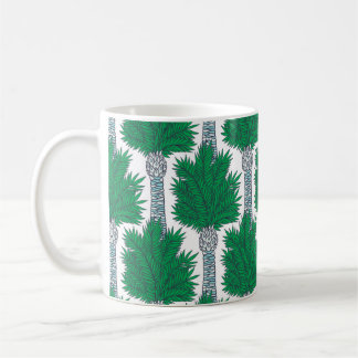 Caneca De Café Padrão perfeito da palmeira.
