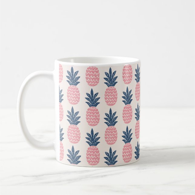 Caneca De Café Padrão perfeito de abacaxi divertido (Esquerda)