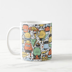 Caneca De Café padrão perfeito de verão vintage com monstro eng