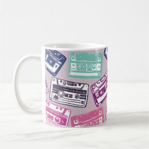 Caneca De Café padrão perfeito desenhado manualmente com áudio