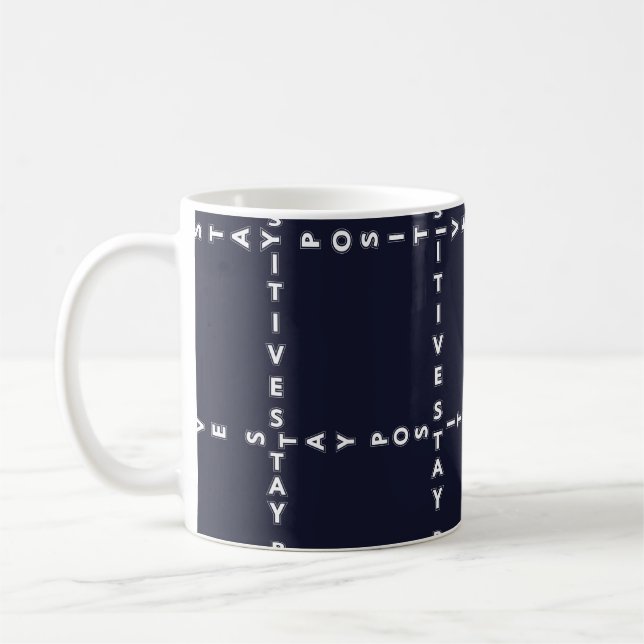 Caneca De Café Padrão 'Positivo' de tendência, verificação de gra (Esquerda)