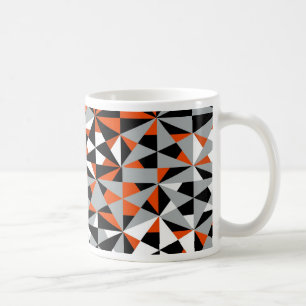 Caneca De Café Padrão preto das Cinzas cor de laranja esmerilada
